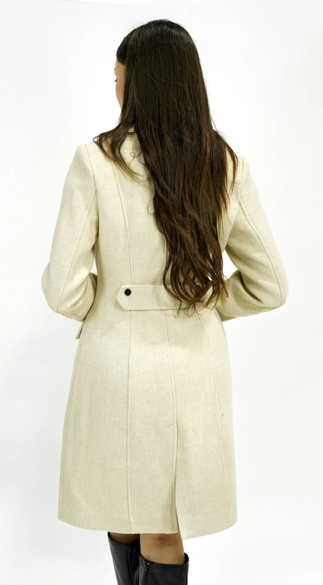 Align Tailored Front Button Peacoat - Cream - Image 4