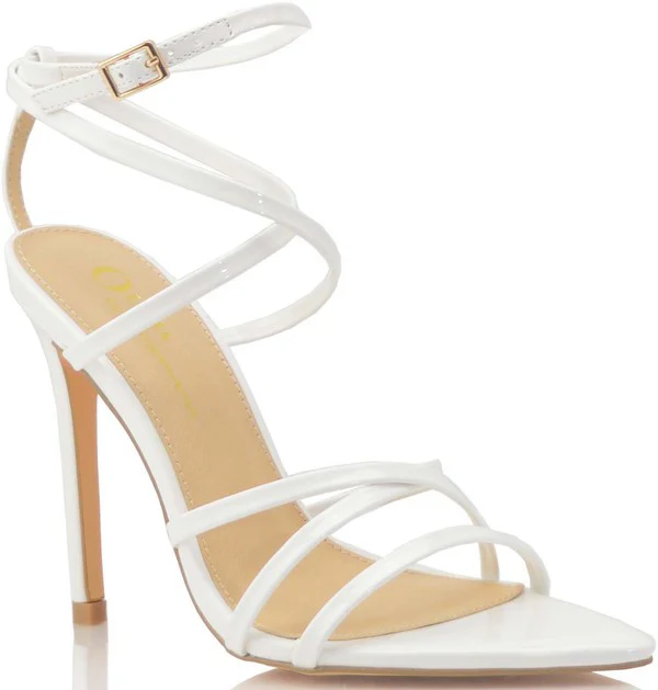 Annabella Strappy Heel - White - Image 6
