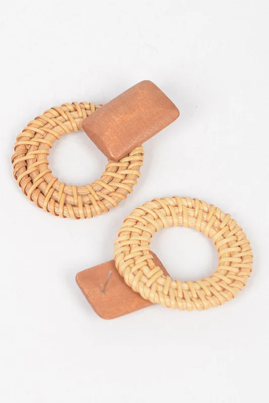 Bamboo Earrings - Khaki - Image 4