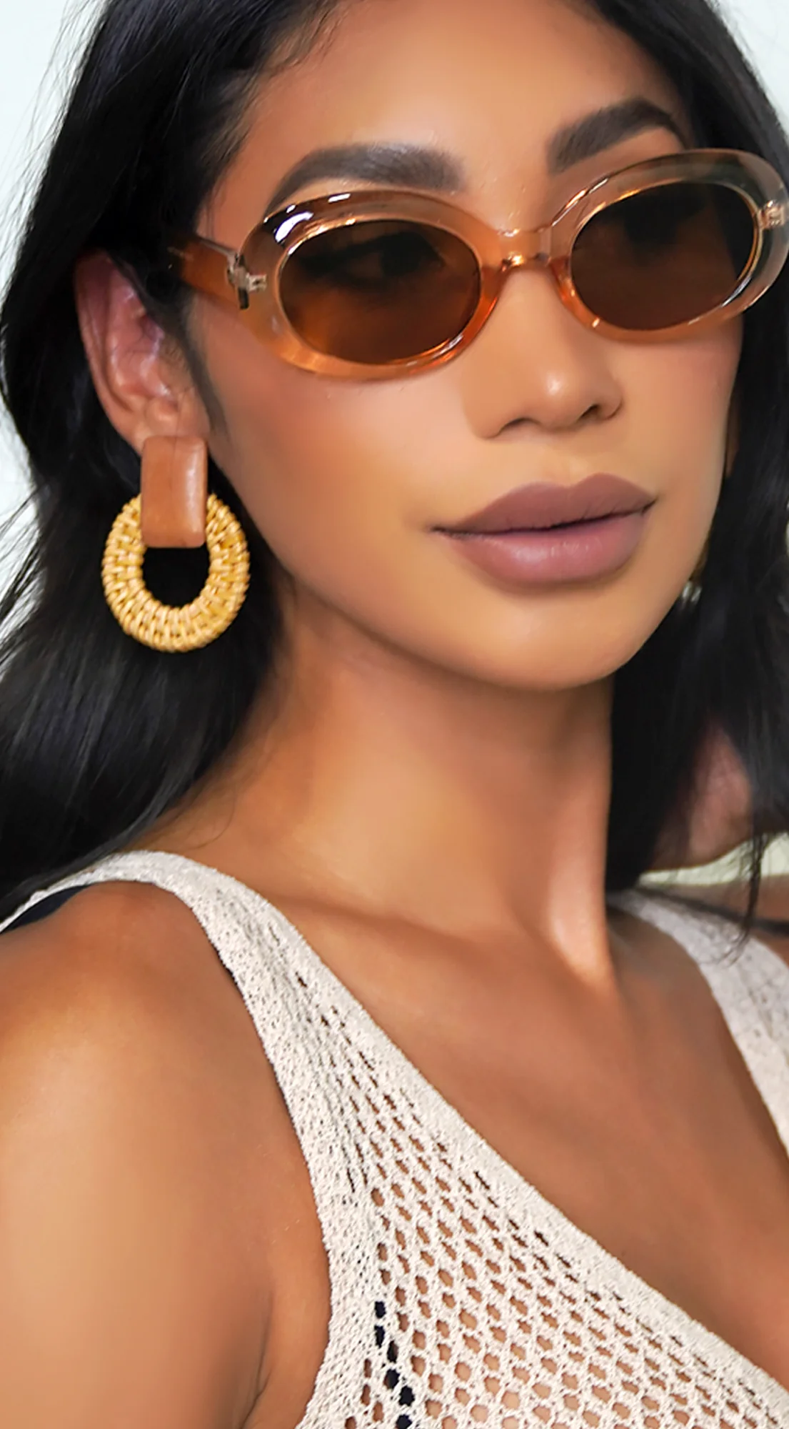 Bamboo Earrings - Khaki - Image 5