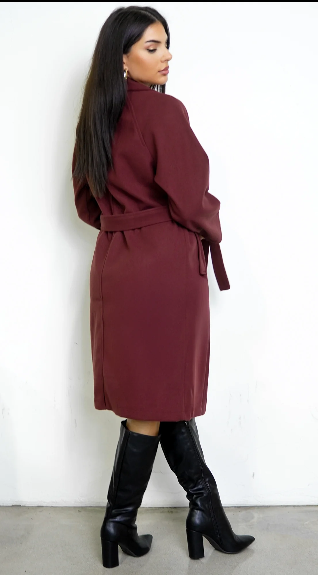 Belvra Classic Trench - Burgundy - Image 6