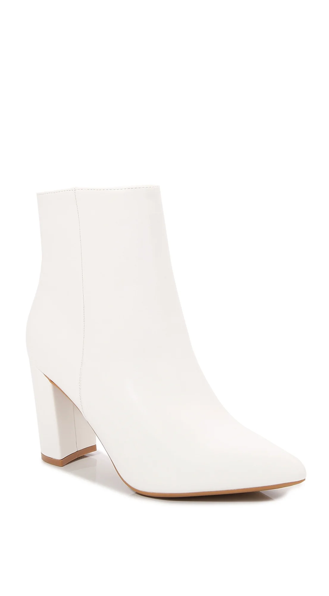 Caterina Block Heel Ankle Boots - White - Image 3