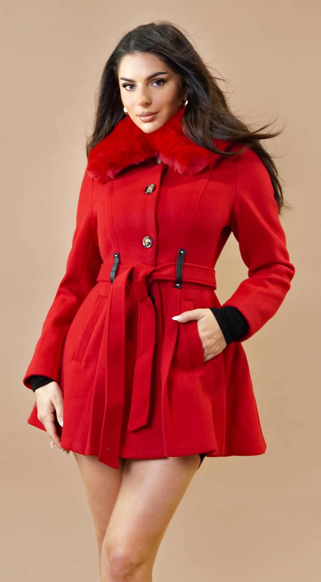 Elysian Coat - Red - Image 2