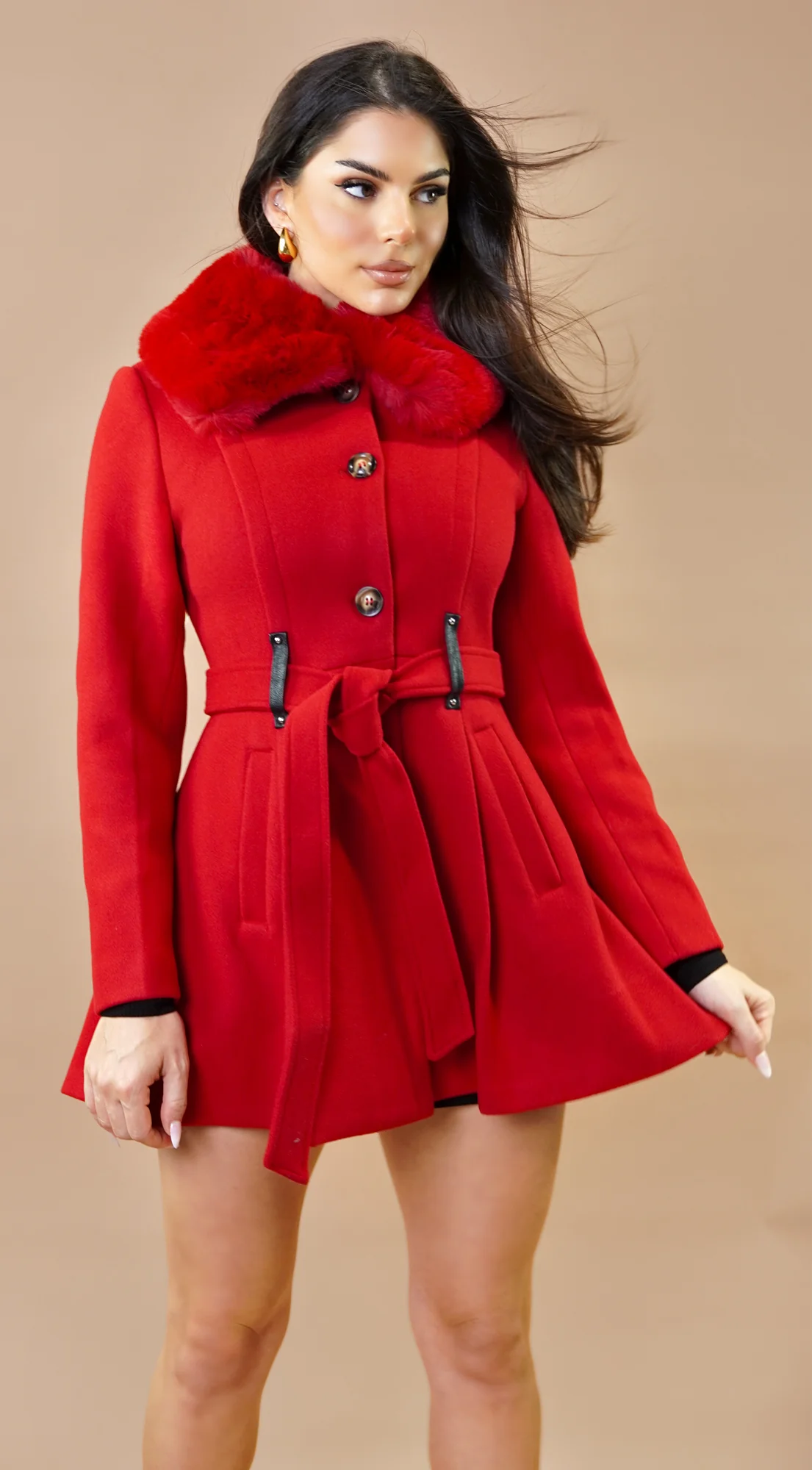 Elysian Coat - Red - Image 4