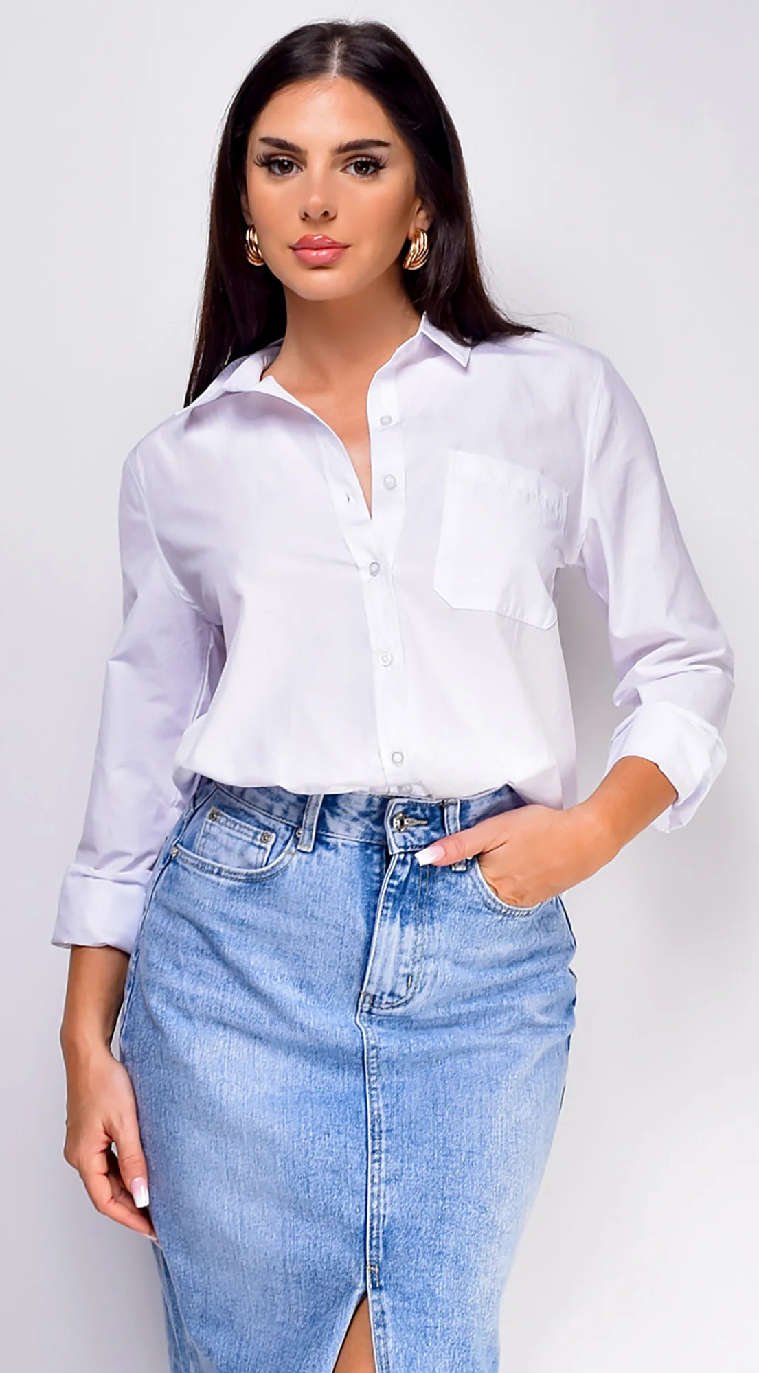 Juniper Classic Button Down Shirt - Off White - Image 2