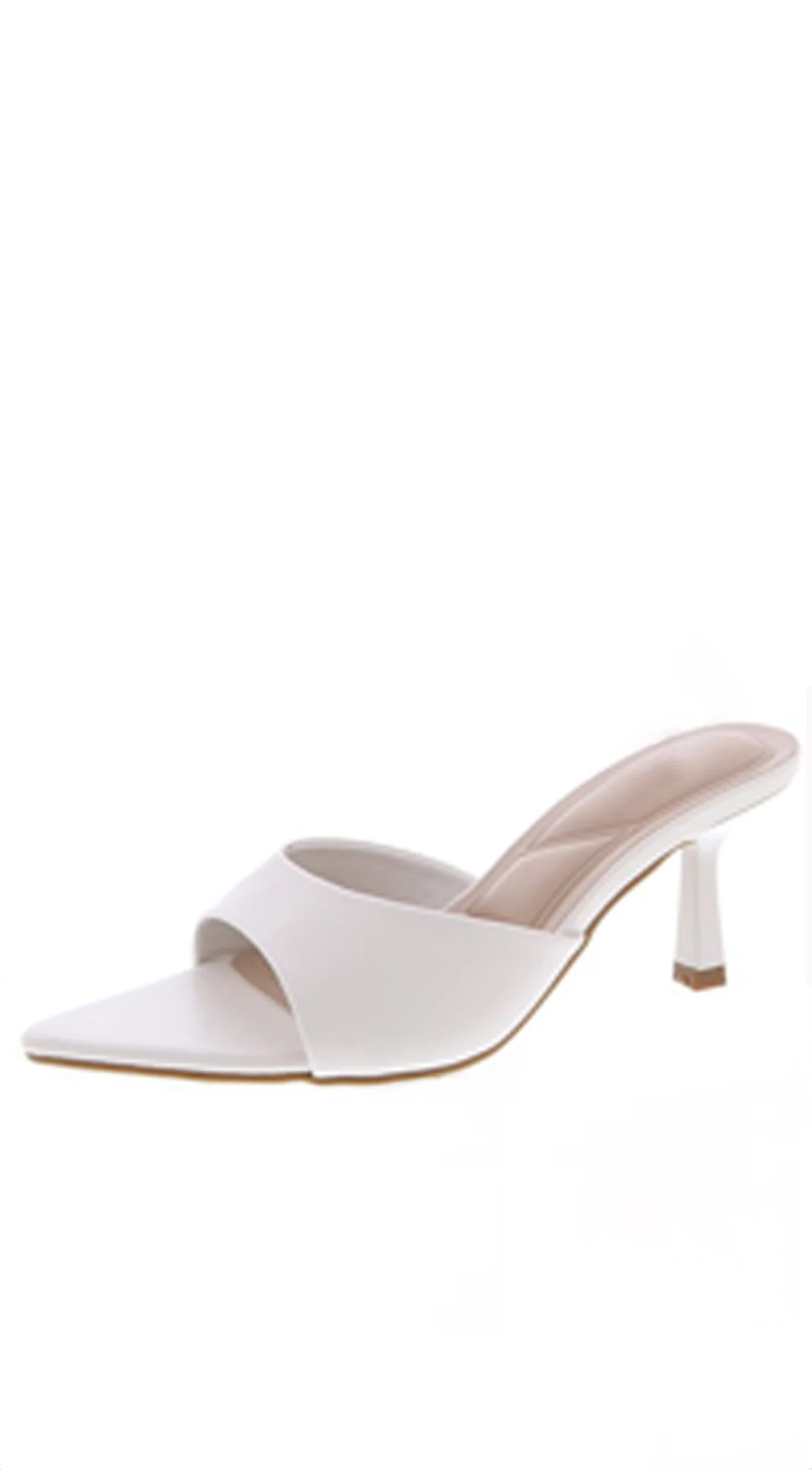 Malina Heeled Mules - White - Image 4