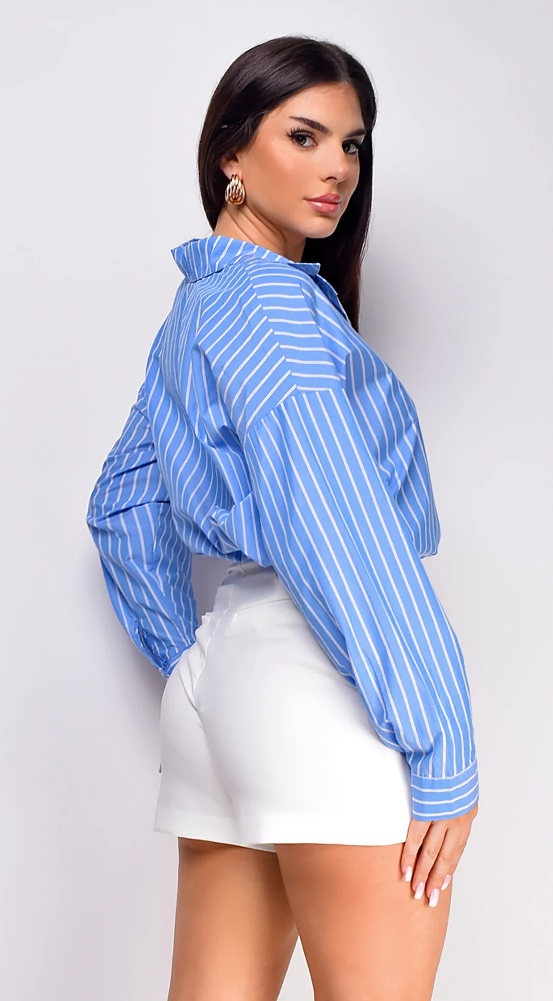 Manda Pleated Shorts - White - Image 4