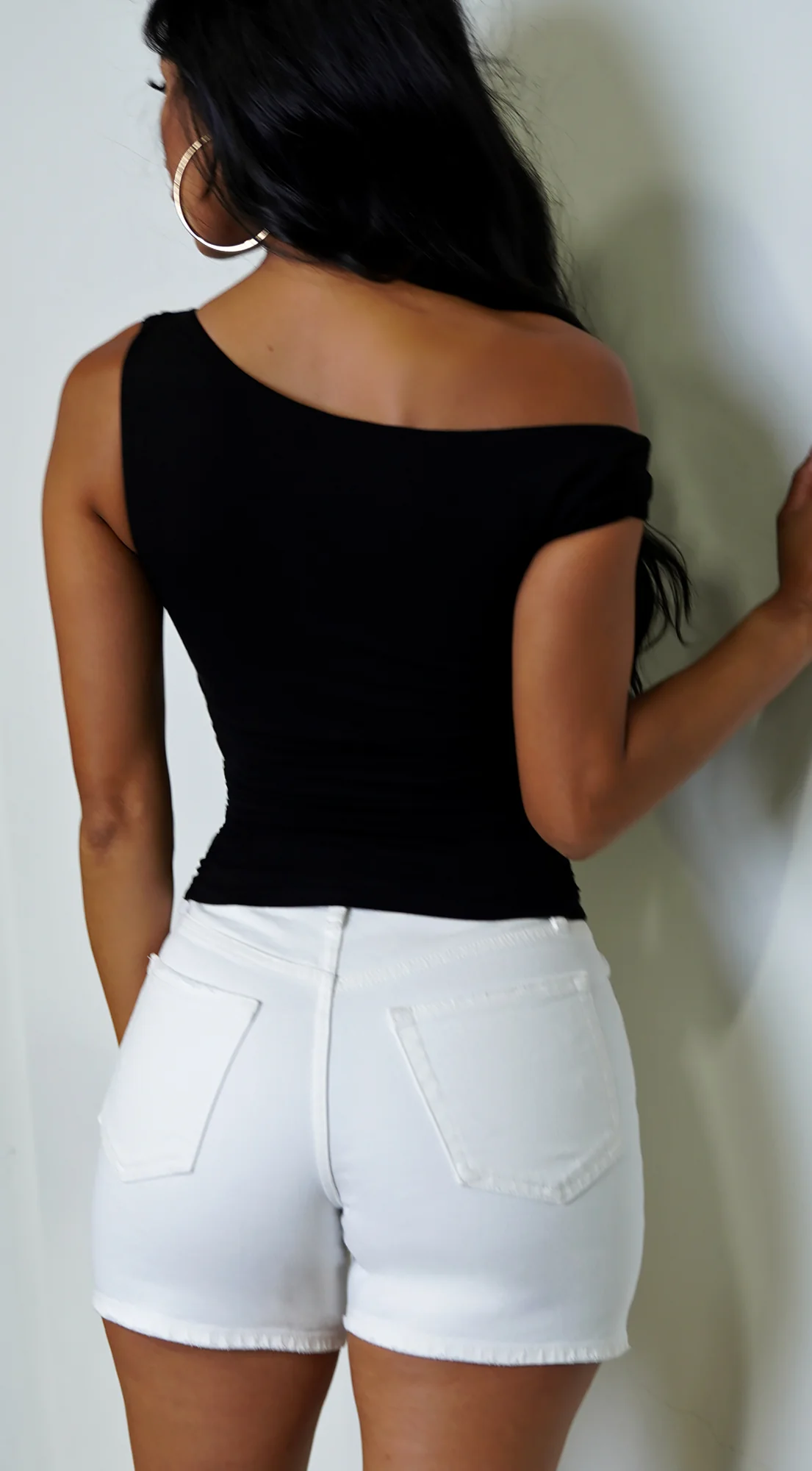 Nadia One Shoulder Top - Black - Image 6