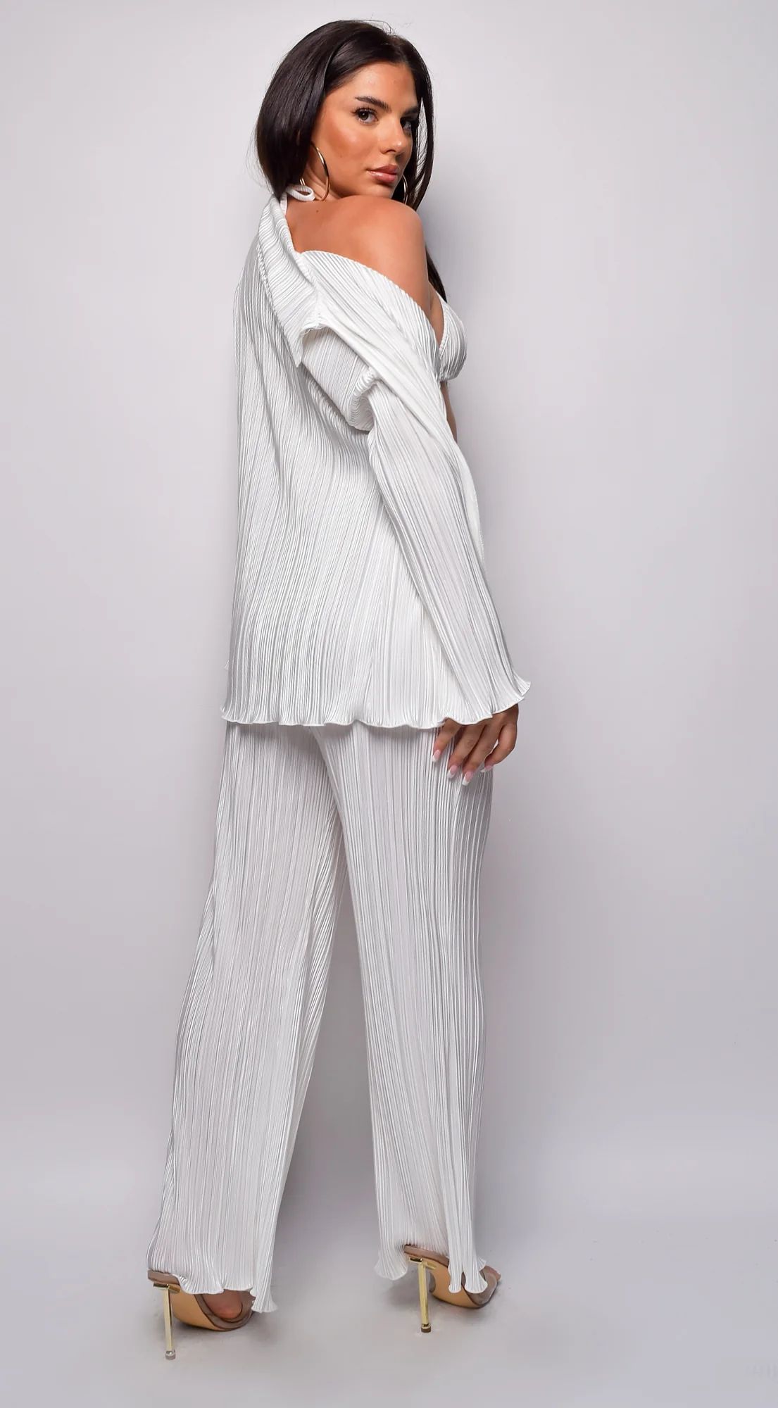 Nya Off White Plisse Three Piece Set - Image 4