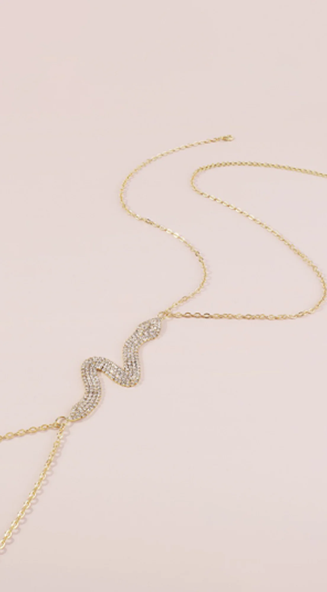 Rhinestone Snake Body Chain - Silver - Image 3