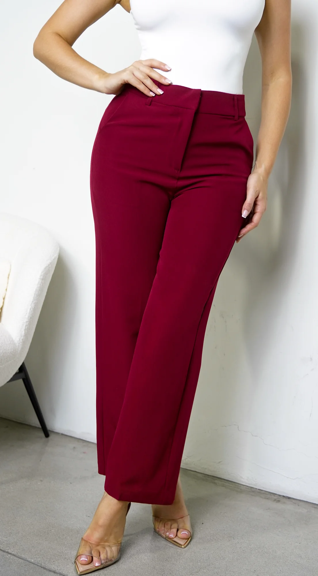 Rivane Pants - Burgundy - Image 3