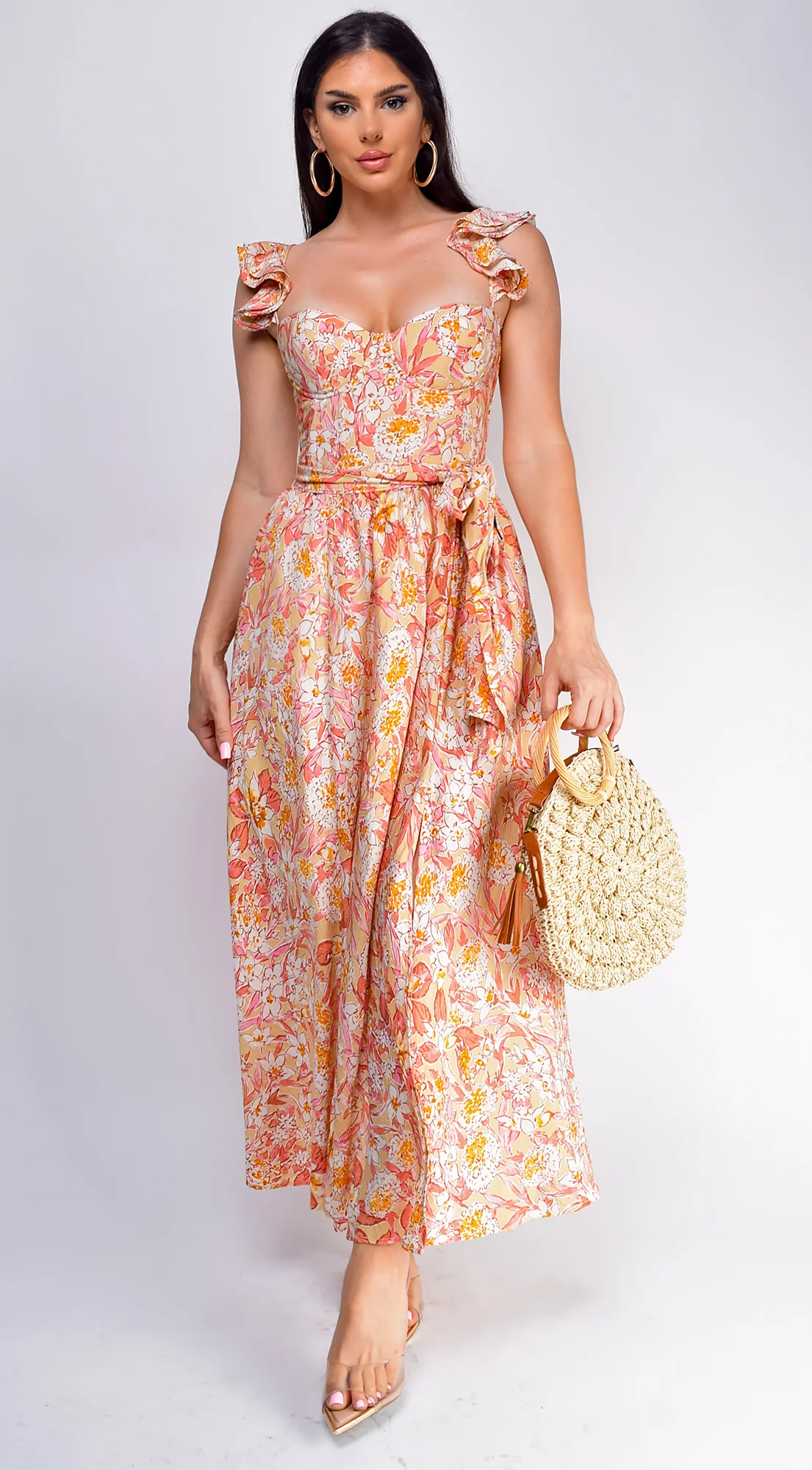Summer Midi Dress - Orange - Image 3