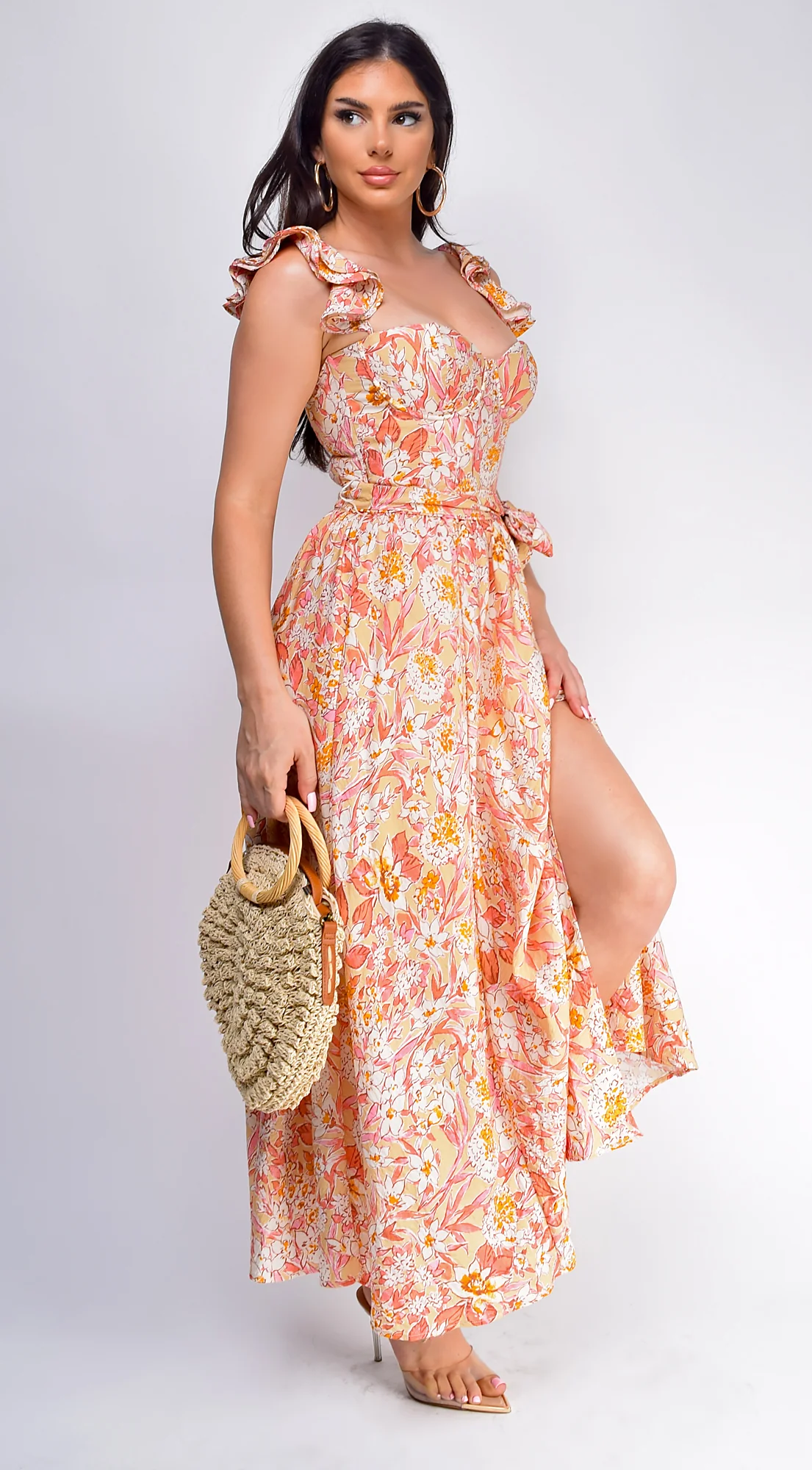 Summer Midi Dress - Orange - Image 7