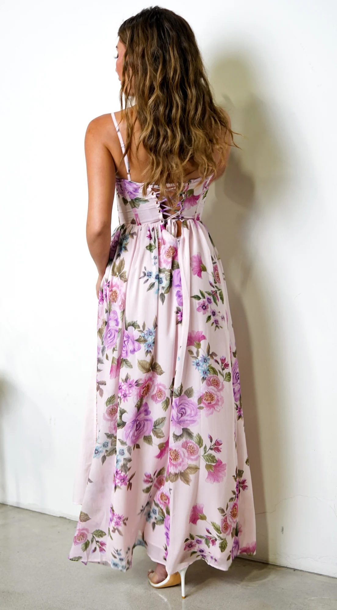Sunlit Meadow Floral Maxi Dress - Lilac - Image 6
