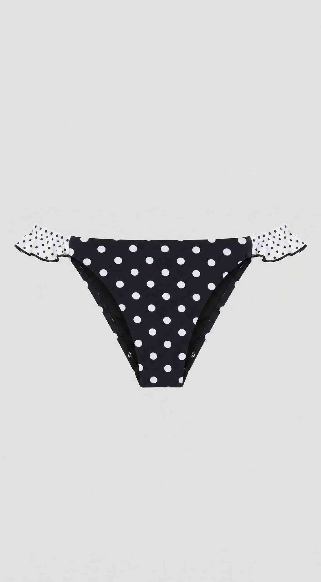Tulum Ruffle Polka Dot Bikini Set - Black - Image 4