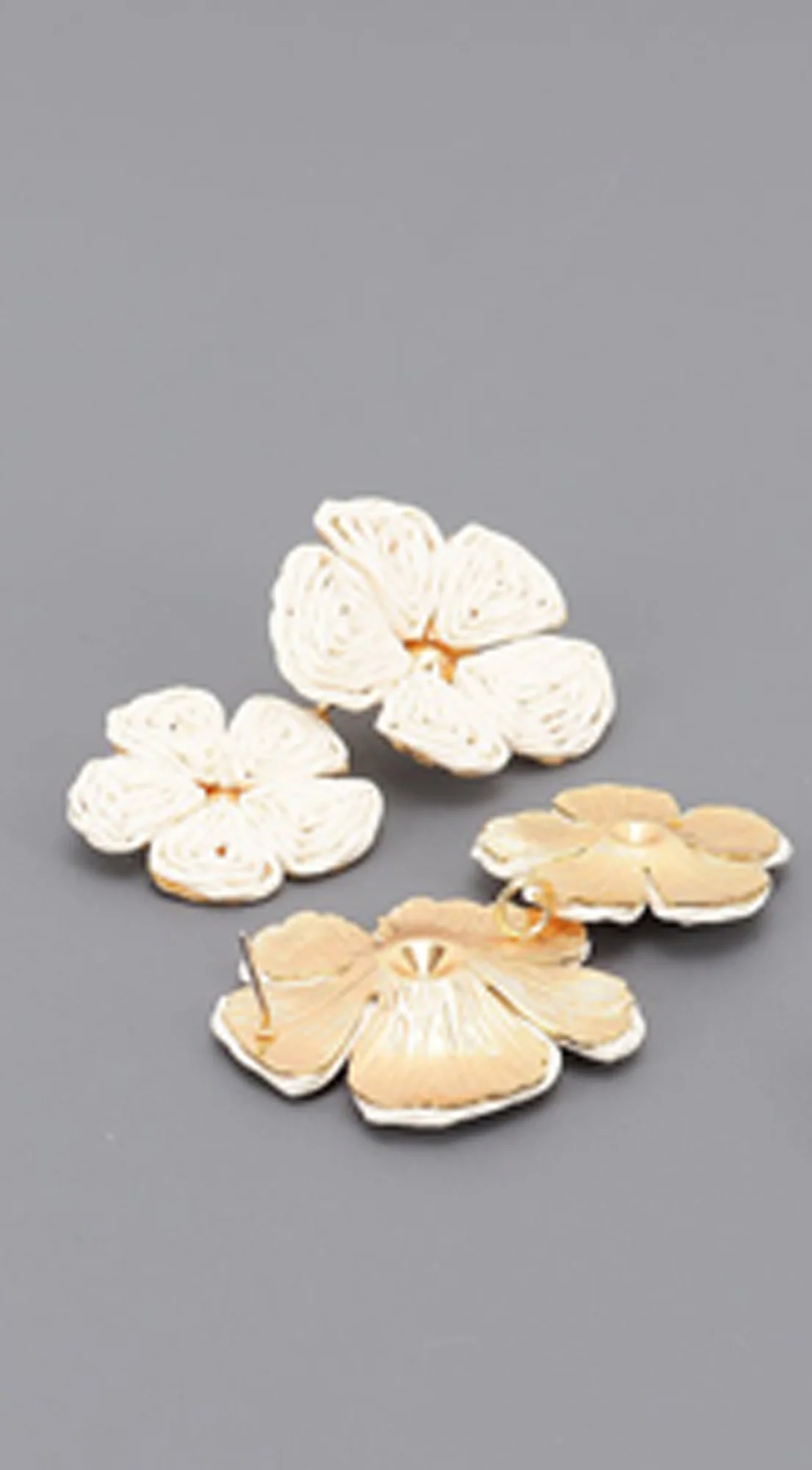 Zia FLower Earrings - Ivory - Image 4